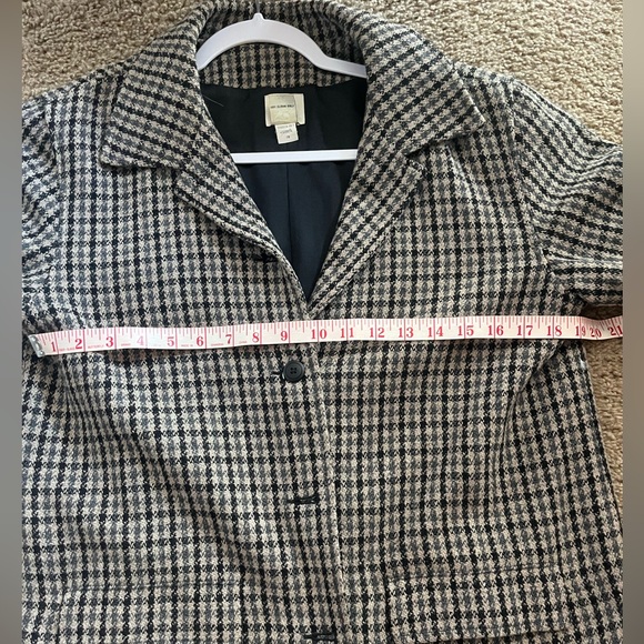 Vintage Gap Women’s Houndstooth Blazer Size Medium Brown black gray Preppy Fall - Picture 6 of 9